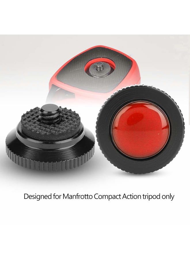 ANGGREK Quick Release Plate Mini Aluminium Alloy Round Quick Release Plate Ultralight Quick Release Plate for Manfrotto Compact Action Tripod (Rojo) - Image 2
