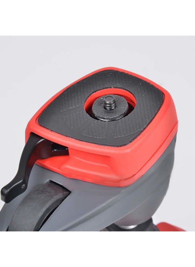 ANGGREK Quick Release Plate Mini Aluminium Alloy Round Quick Release Plate Ultralight Quick Release Plate for Manfrotto Compact Action Tripod (Rojo) - Image 3