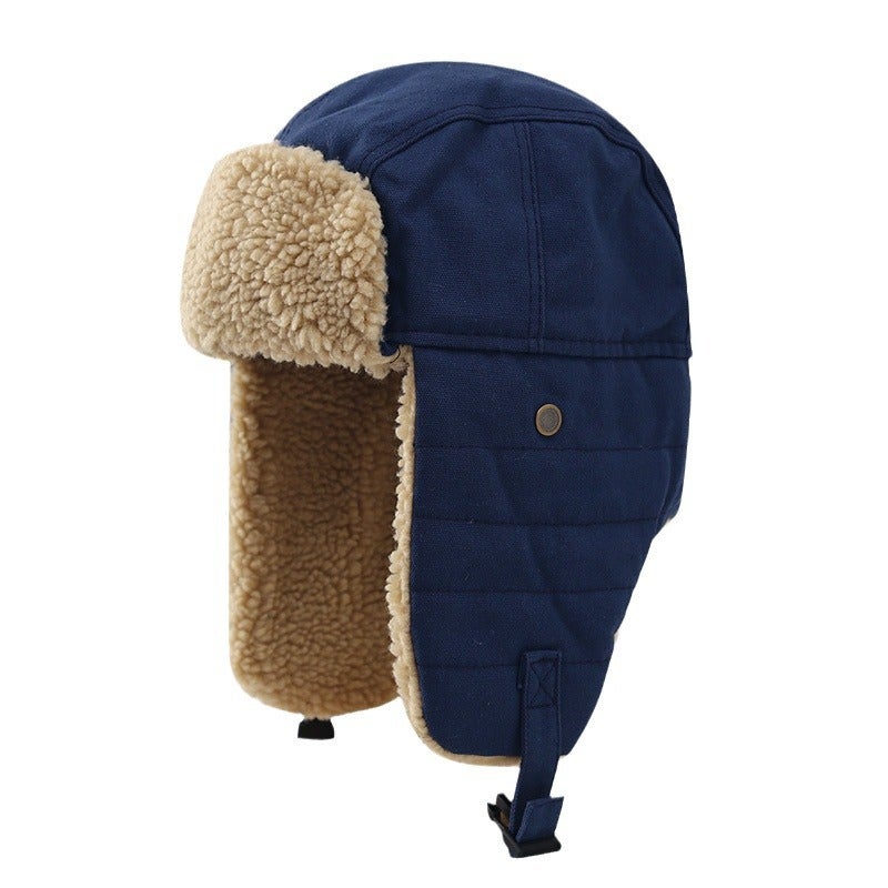 Winter Trapper Hat Unisex Windproof Warmth Army Green  - Image 5