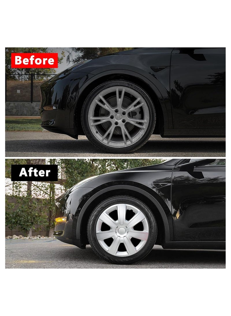 15 Inch Wheel Cap with Universal Wheel Hubcaps Set of 4 Pcs Automotive Hub Snap-On Rings Wheel Cover - WJ-5085-A-15 - Image 2