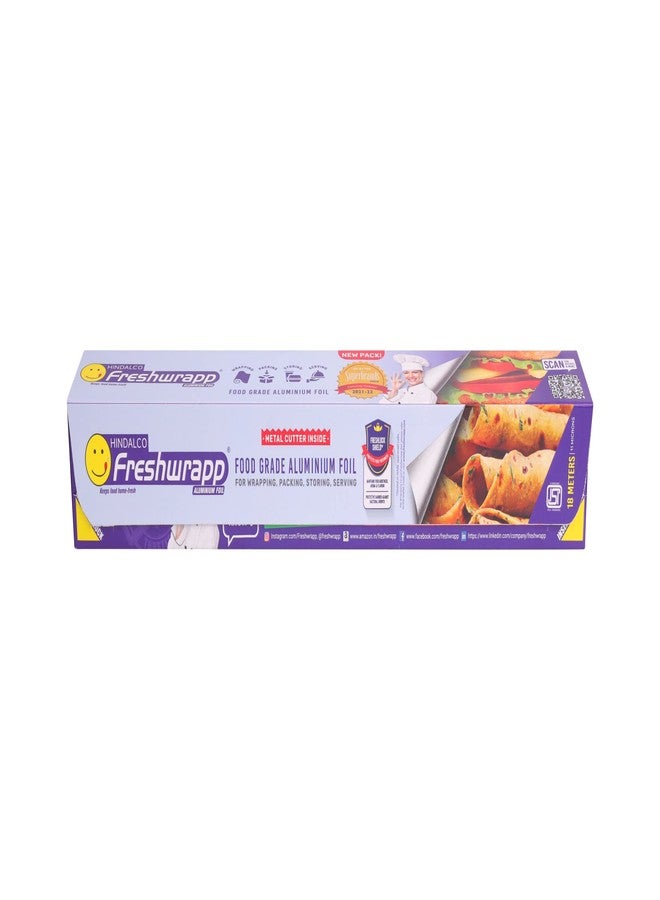 Freshwrapp Hindalco Freshwrapp Aluminium Foil 18 Meters, 11microns (Pack of 3) | Food Packing , Wrapping, Storing and Serving - Image 5