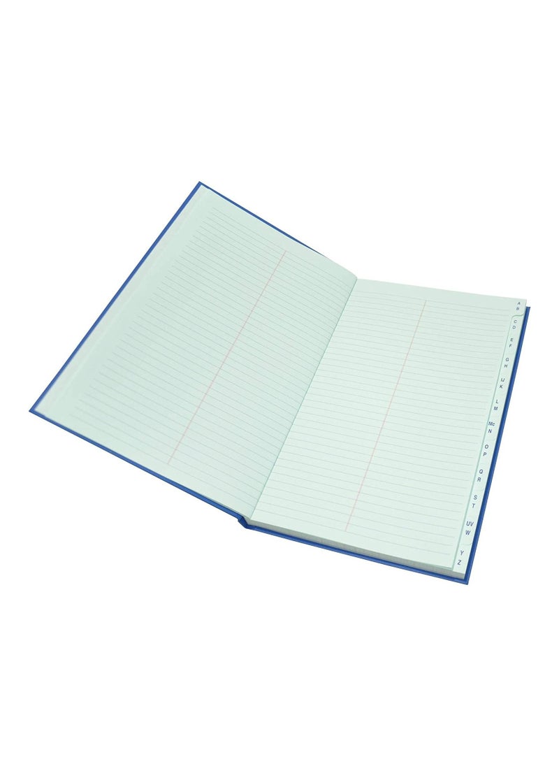 FIS - FIS Ledger Book, Azure Laid Ledger Paper, FS (210 x 330 mm) Size, 2 Quire - FSACLTC2Q82 - Image 1