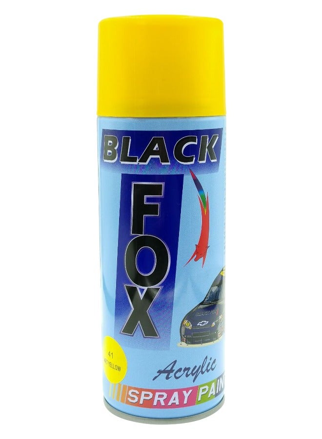 Black Fox Premium Quality Multi Purpose Car Spray Paint Yellow Color 1pcs - Image 1