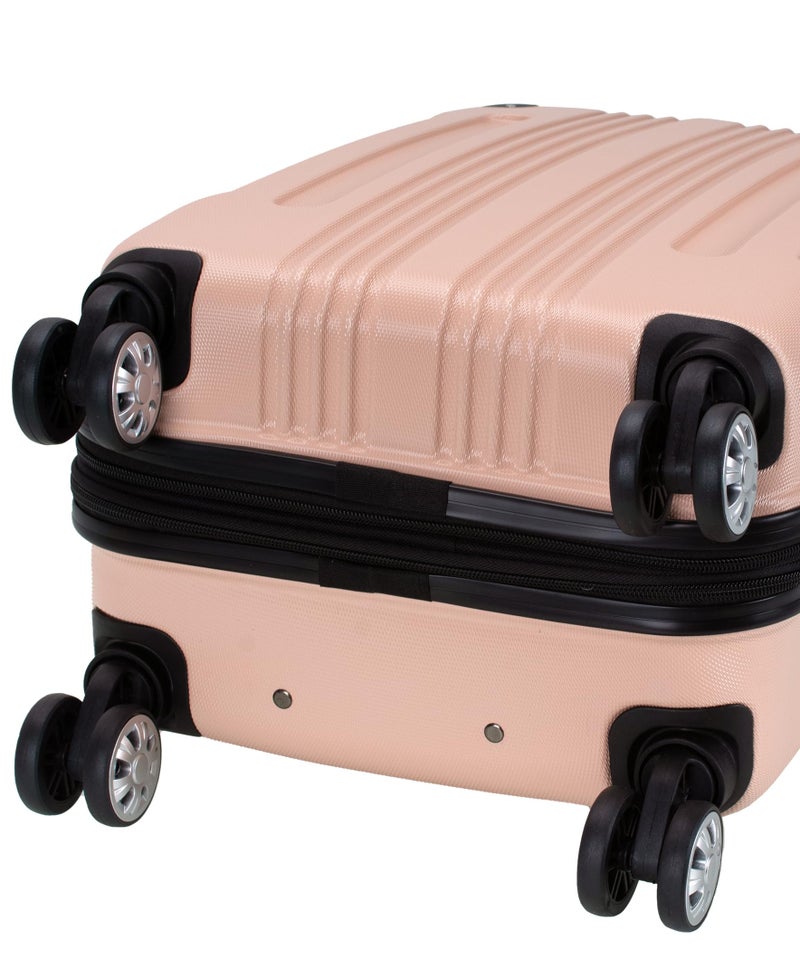 Rockland حقائب سفر روكلاند لندن الصلبة بعجلات دوارة، شامبانيا، حجم 20 إنش، 22"X13.5"X10" (مع عجلات) - Image 5