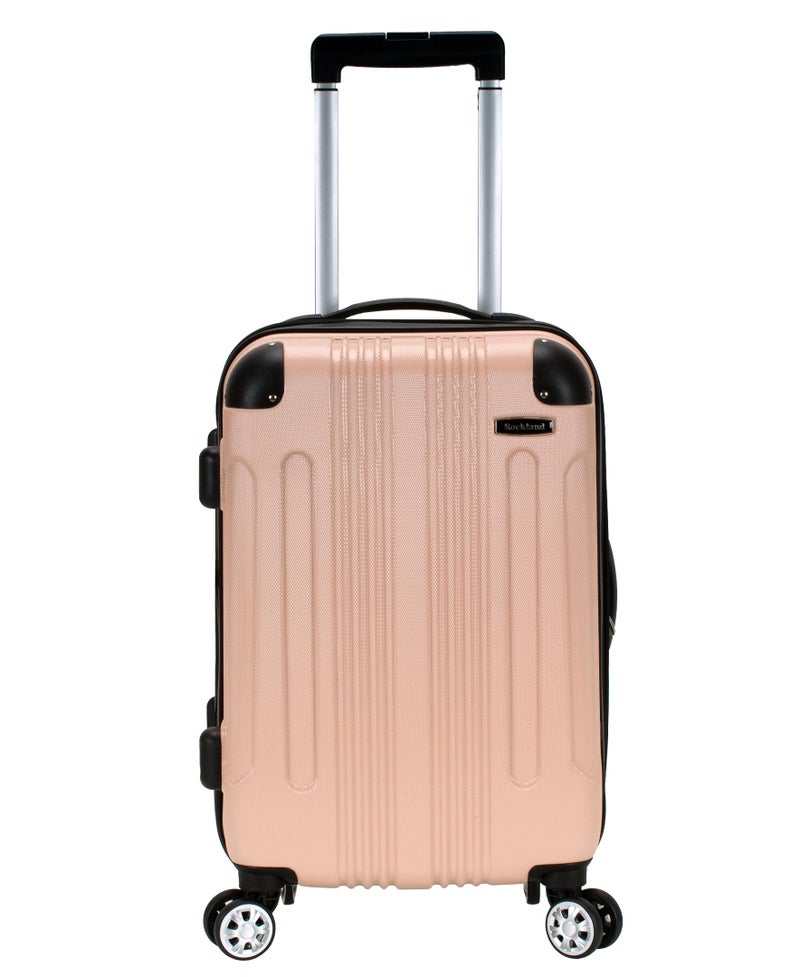 Rockland حقائب سفر روكلاند لندن الصلبة بعجلات دوارة، شامبانيا، حجم 20 إنش، 22"X13.5"X10" (مع عجلات) - Image 1