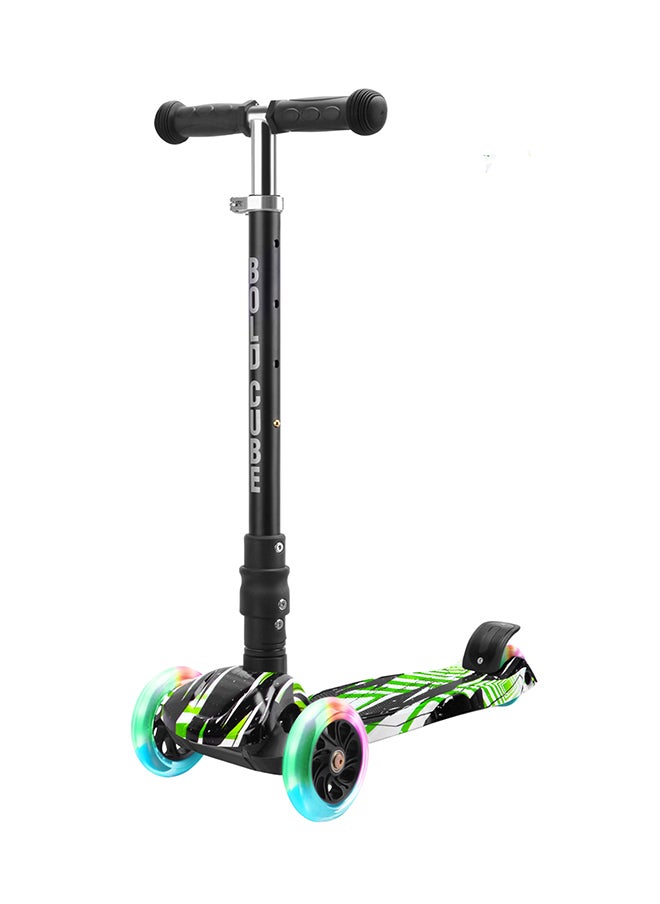 BoldCube 3 Wheel Scooter Big Fold Swift Green, Kids Kick Scooter, Scooter For Kids With Foldable Handlebar And Flash Lights, Suitable For 3 Years+  - Image 1