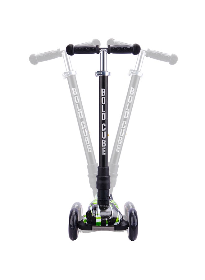 BoldCube 3 Wheel Scooter Big Fold Swift Green, Kids Kick Scooter, Scooter For Kids With Foldable Handlebar And Flash Lights, Suitable For 3 Years+  - Image 2