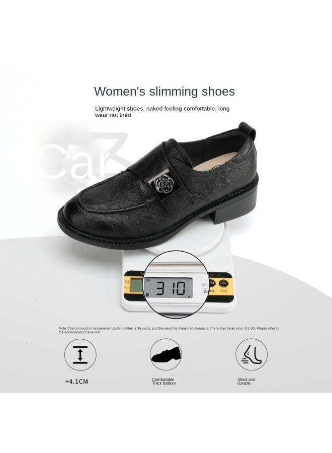 SAFIYA Sheepskin Saturday British-style Women's Leather Shoes, 2025 New Deep-cut Women's Flats, Thick-soled Loafers - Image 5