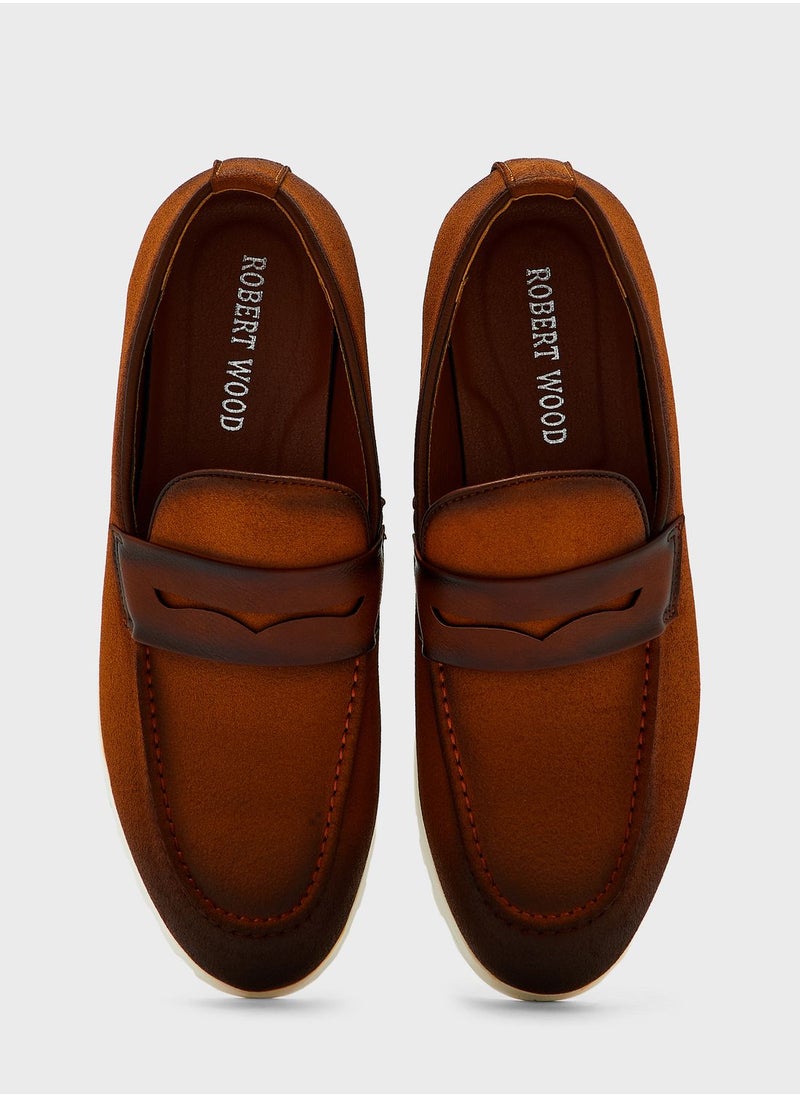 Robert Wood - Suede Casual Slip Ons - Image 1
