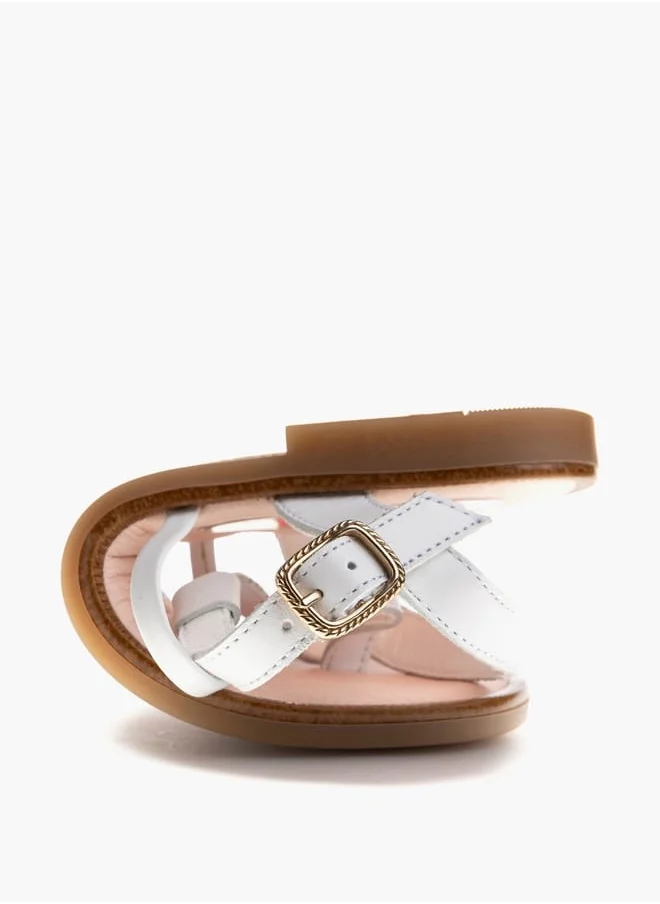 Pablosky Girls Strap Sandals With Buckle Closure