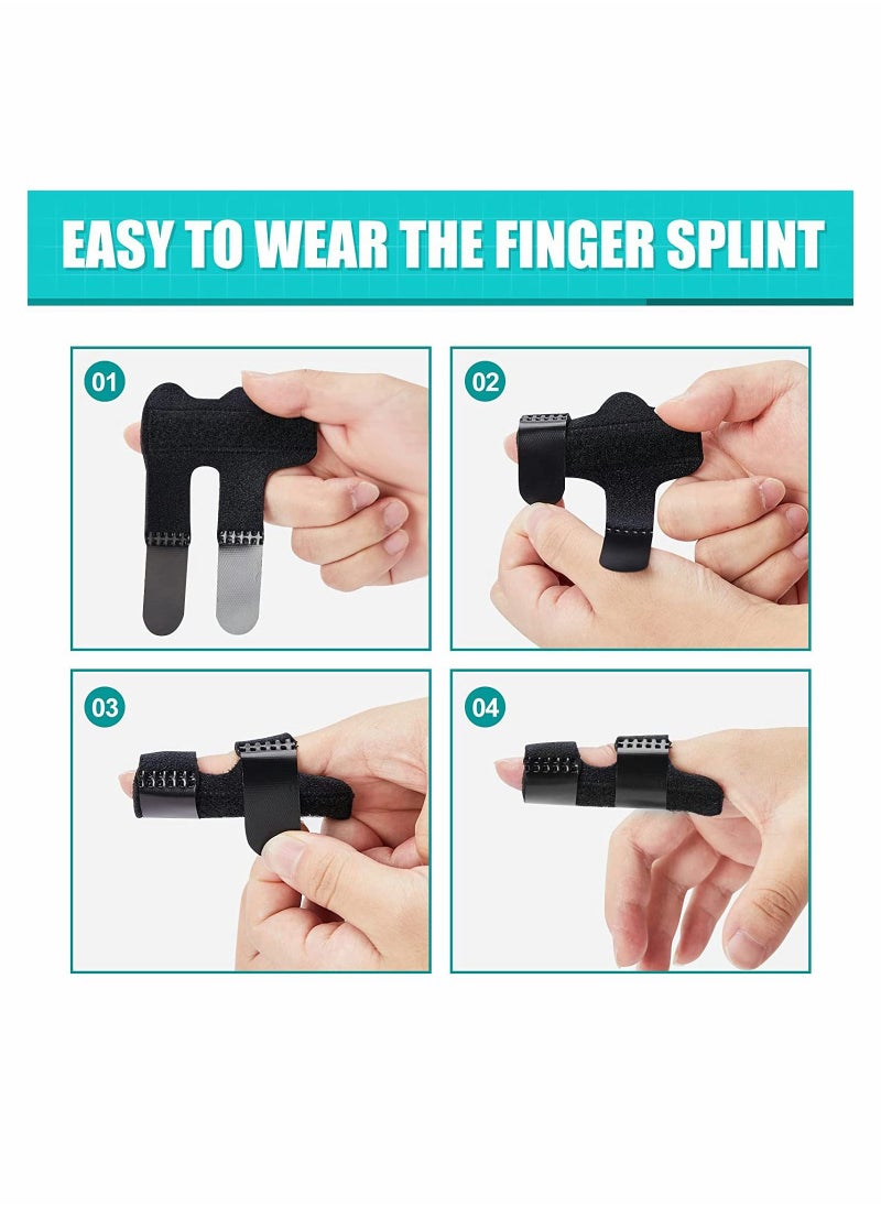 Excefore - Trigger Finger Splints 3Pcs Trigger Finger Brace Finger Straightener Finger Support, Finger Splint for All Fingers - Image 1