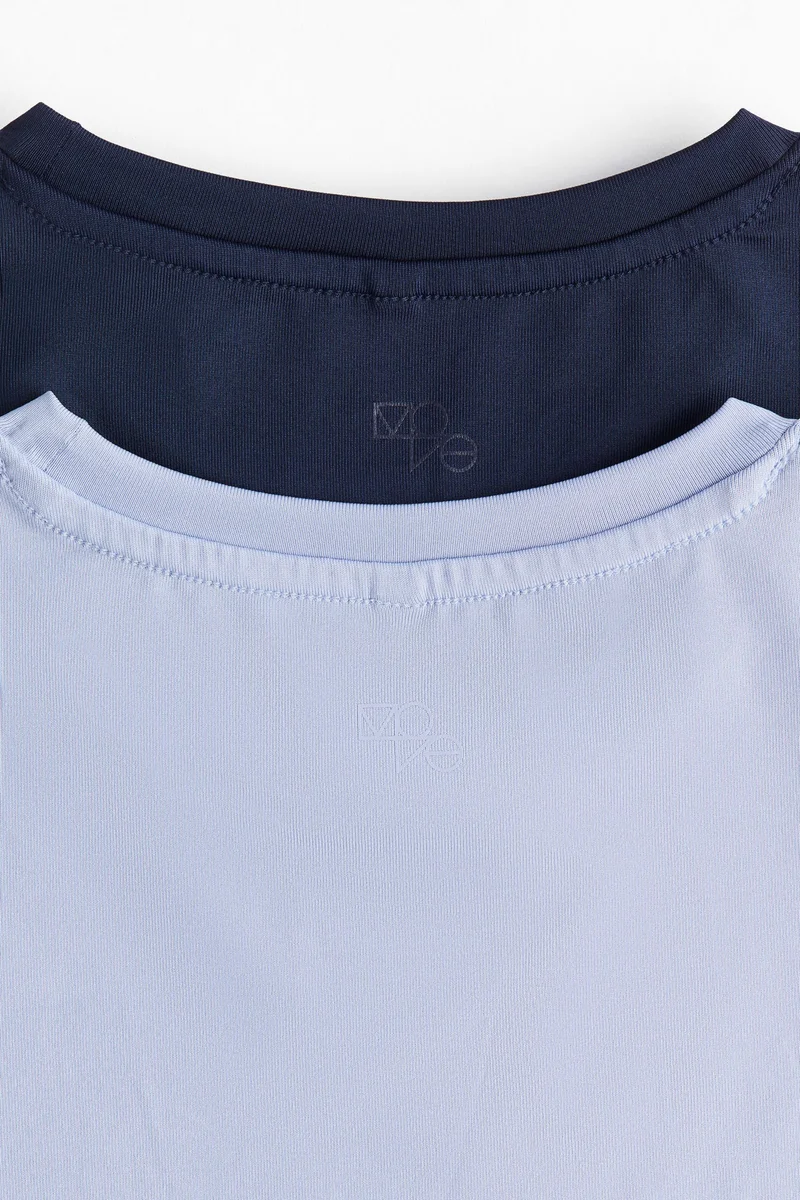 اتش اند ام بلوزة رياضية من نسيج دراي موف - عبوة من 2