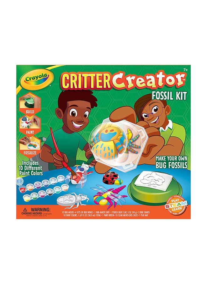 Crayola - Critter Creator - Fossil Kit, Metallic Clay Art Kit with Paint And Fossil Molds, STEM System, 7+ Yrs - Image 1