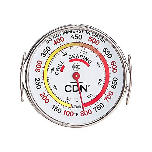 CDN Grill Surface Thermometer | NSF Certified | ProAccurate® | Temperature Zones, High Heat, Color-Coded Scale - Laboratory Glass Lens - Perfect for Grill, BBQ – GTS800X - Image 2