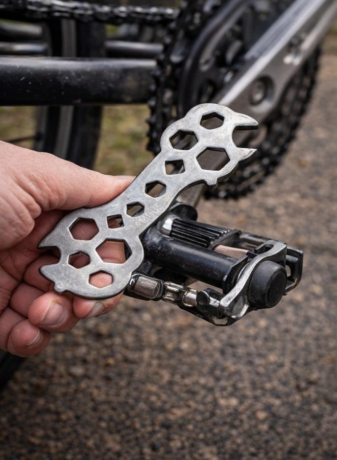 CYIDER 7mm to 17mm Multi Size Wrench Tool | Universal Hex Spanner Multi Tool | Stainless Steel Cycle Repair & Multipurpose Tool | Compact Pocket Wrench for Nuts & Bolts - Image 4