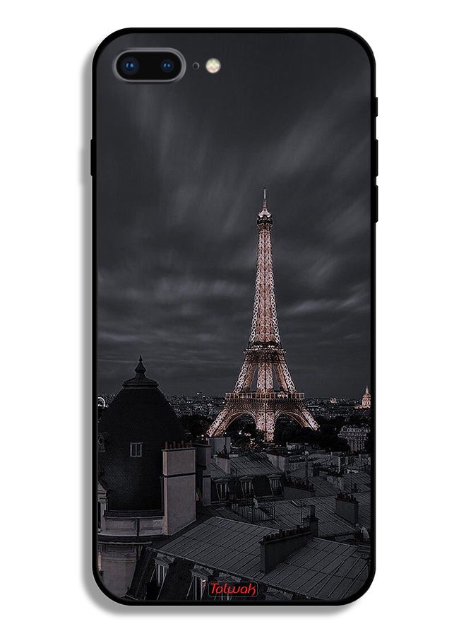 Tolwak Apple iPhone 7 Plus Protective Case Eiffel Tower In Night - Image 2