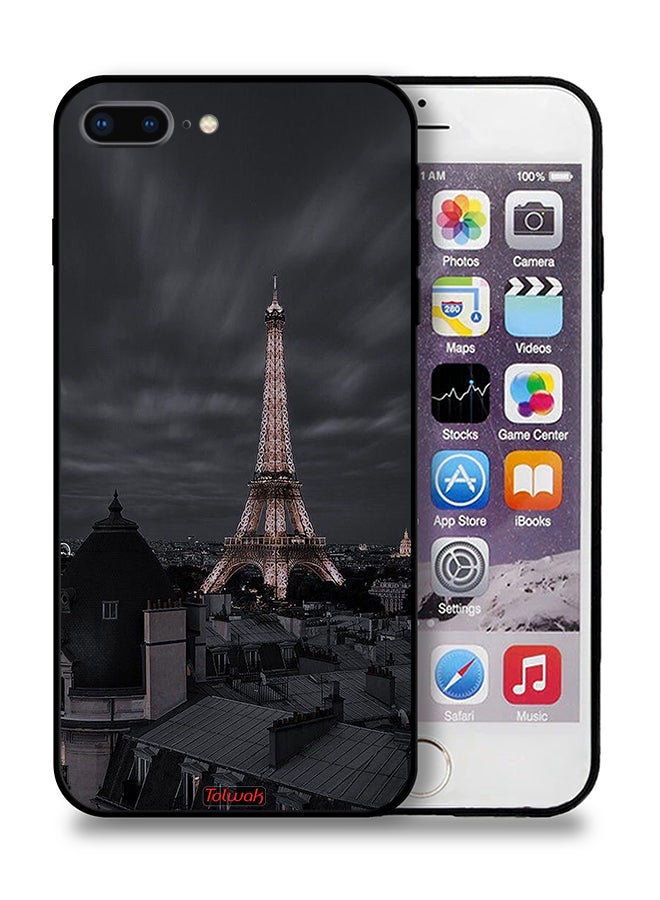 Tolwak Apple iPhone 7 Plus Protective Case Eiffel Tower In Night - Image 1