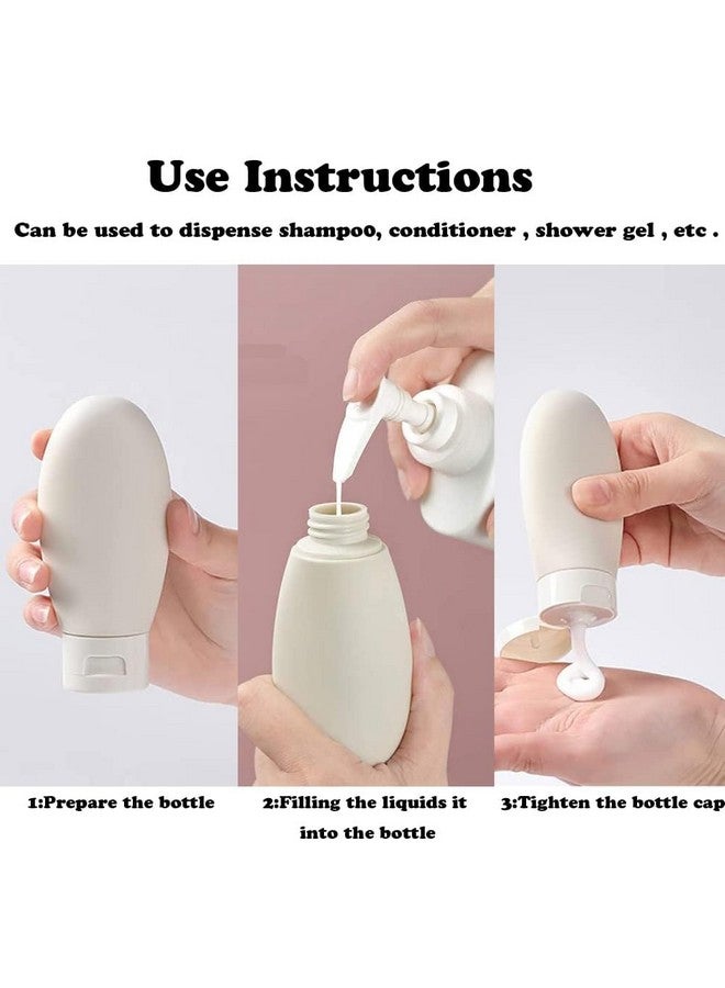 Black Sparrow 3 Pcs Travel Bottles Set,60ML Travel Bottles & Containers,Small Mini Empty Plastic Squeeze Bottles for Travel Toiletries,Shampoo and Conditioner with Storage Bag.(Multicolor) - Image 2