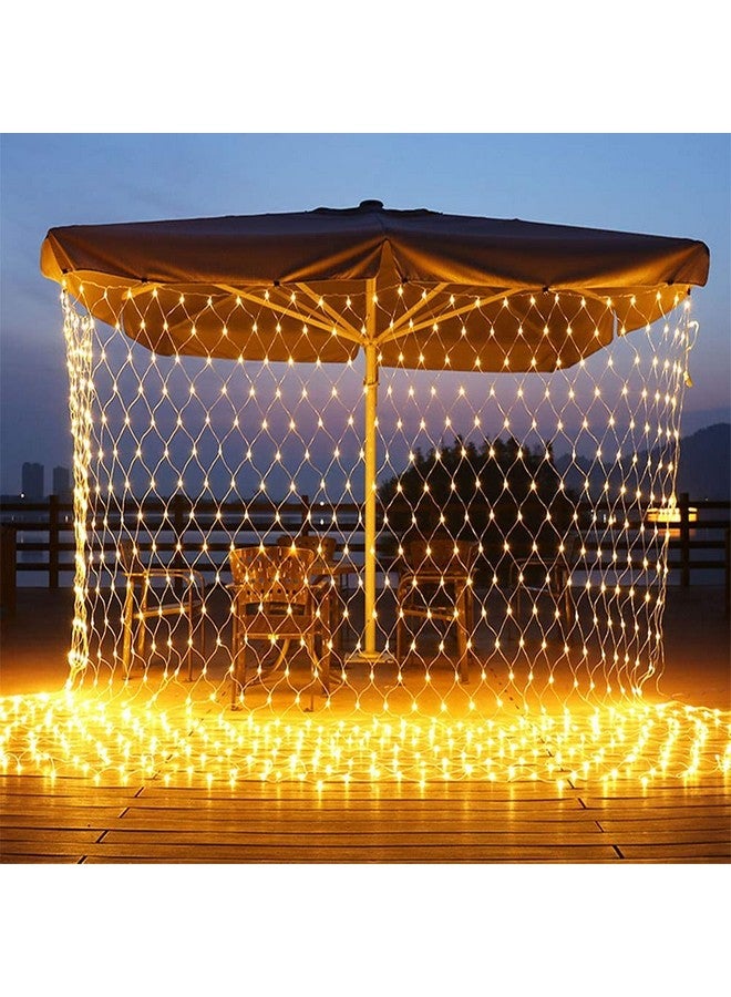 Litehom أضواء خيوط الجنية بشبكة LED من لايتهوم - أضواء LED ديوالي - 6.6 قدم × 6.6 قدم 144 LED (دافئ أبيض شبكة 2X2) - Image 1