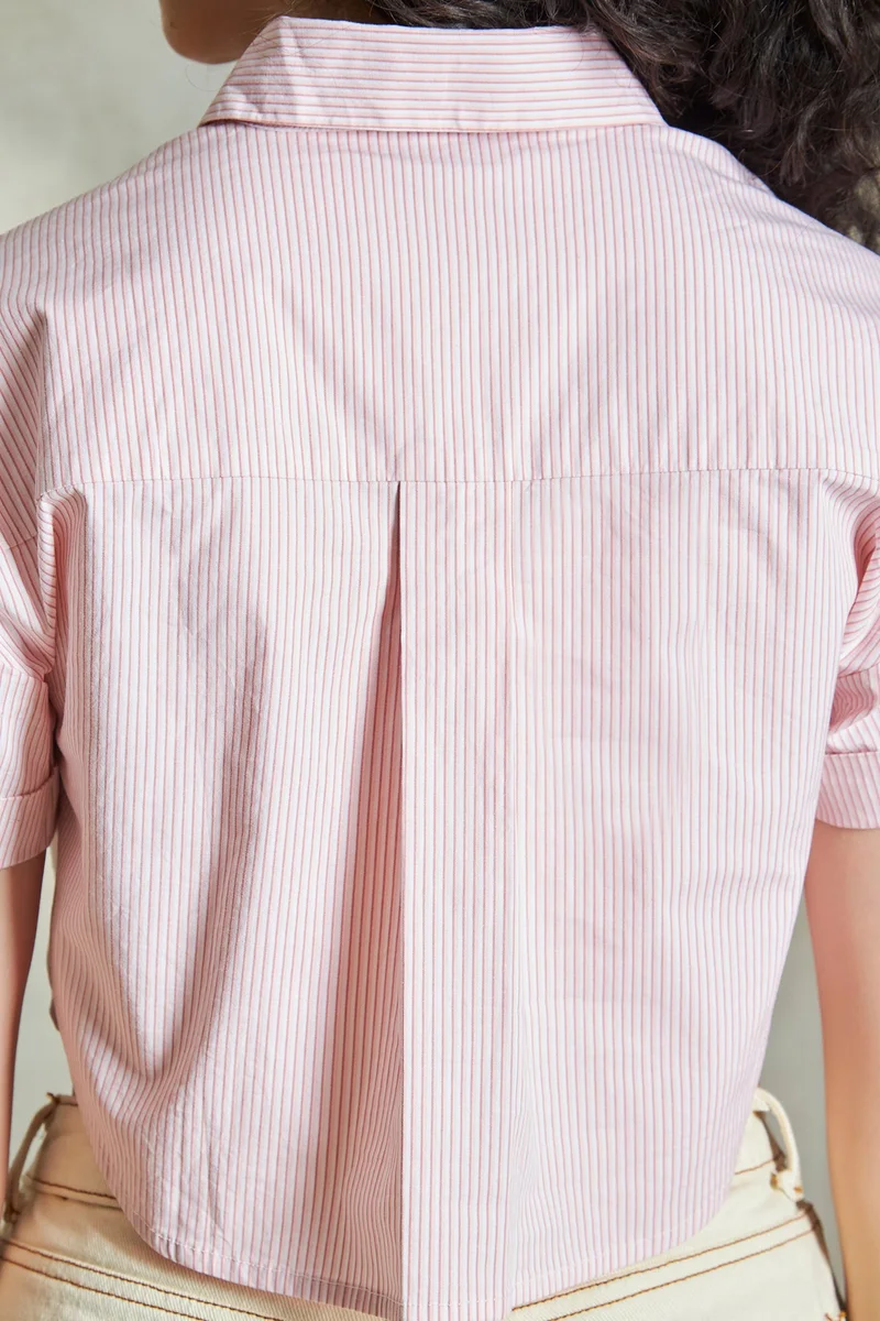 فيرجيو Cotton Cropped Daywear Boxy Shirts for Women