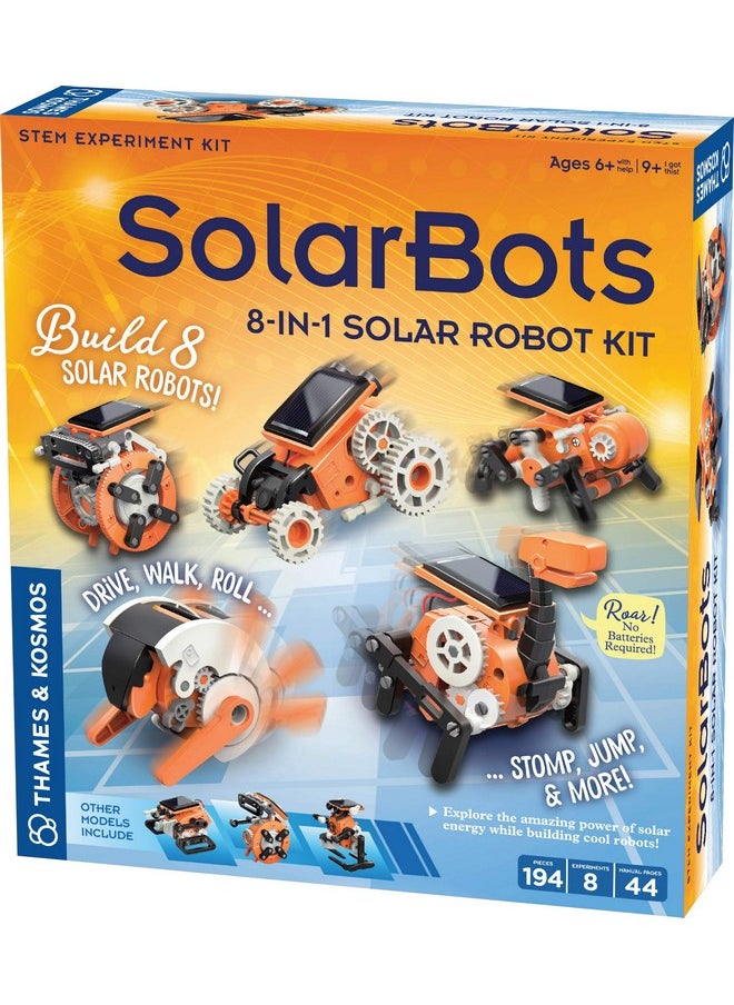 Thames & Kosmos Thames & Kosmos SolarBots: 8-in-1 Solar Robot STEM Experiment Kit | Build 8 Cool Solar-Powered Robots in Minutes | No Batteries Required | Learn About Solar Energy & Technology | Solar Panel Included  - Image 1