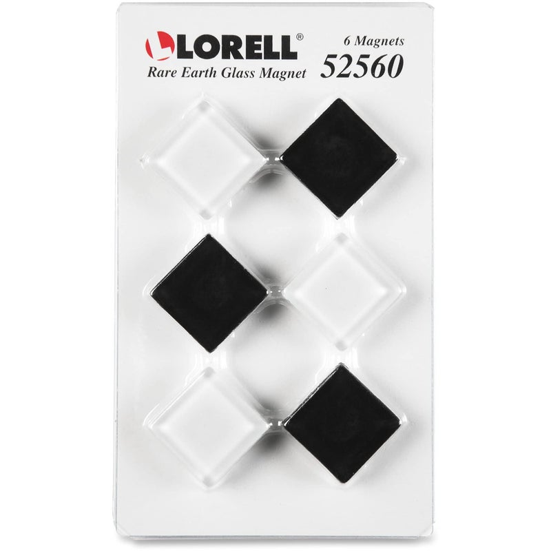 Lorell Lorell LLR52560 Square Glass Cap Rare Earth Magnets 