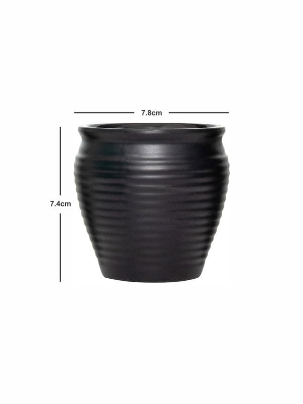 Servewell Servewell Kulhad Matte Set 4 pc - Black 180ml  - Image 3