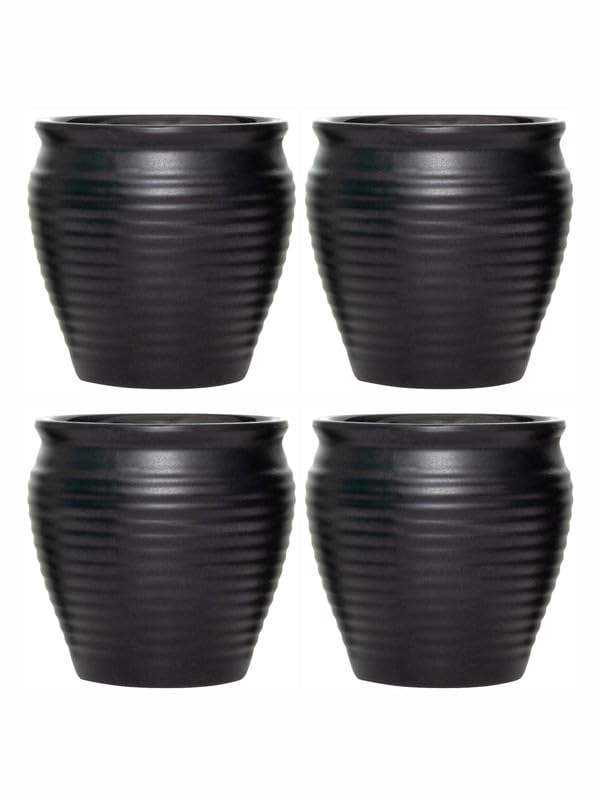 Servewell Servewell Kulhad Matte Set 4 pc - Black 180ml  - Image 2