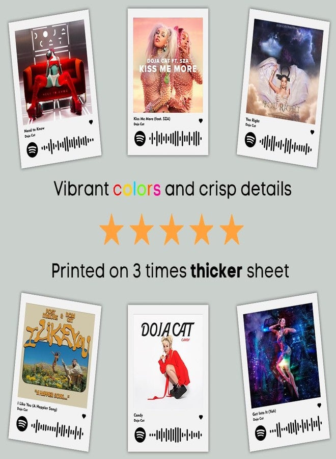 INDOART NET INDOARTNET - Doja Cat Poster | Doja Cat Songs Mini Poster Kit (Set of 16) | Doja Cat's Paint The Town Red, Woman, Kiss Me More Songs Photocards (8 x 6 cm) Posters for Phone Accessories, Bedroom, Office, room decoration - Image 5
