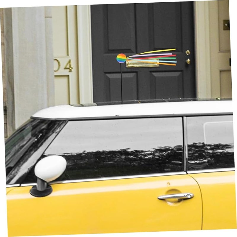 2Pcs Cute Cartoon Car Antenna Ball Ribbon Decoration Splashproof For SUV Truck - Image 2