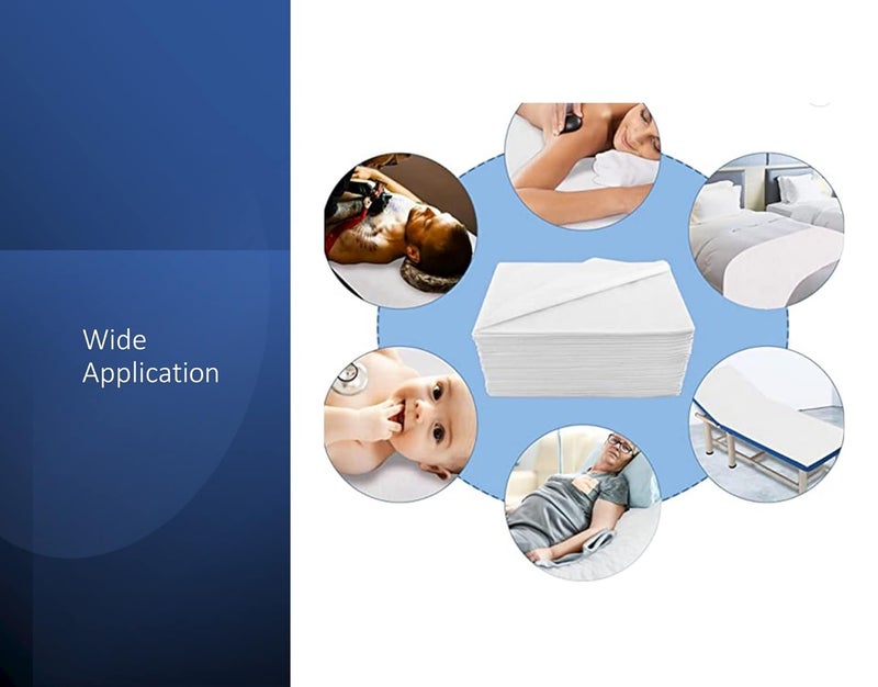 gypsy inc Gypsy 20 Pcs NonWoven Disposable Bedsheet 32x 72 Inch Medical Blue Massage Table Sheet Protector Elderly Care Patients Clinics Hospitals Thick Breathable Waterproof Oilproof Bed Cover - Image 5