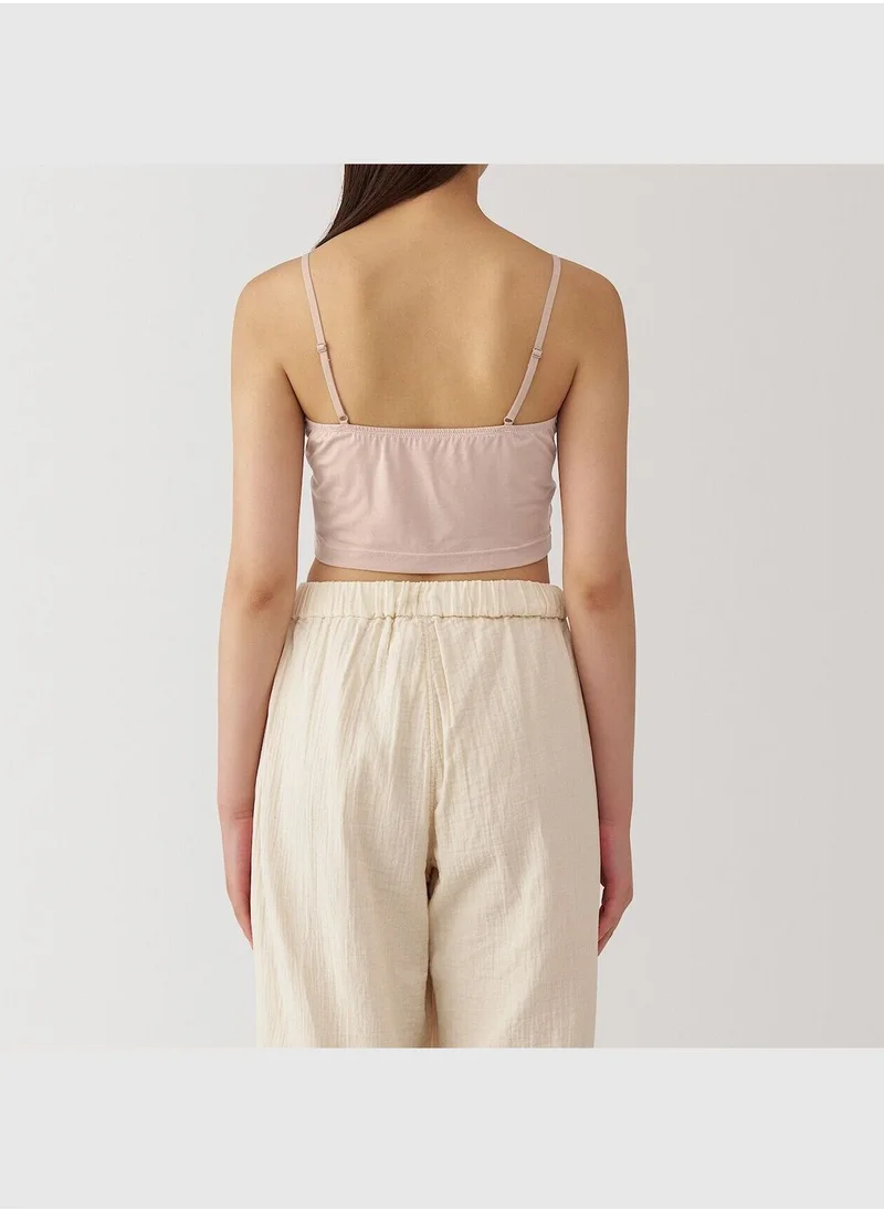 MUJI Lyocell Half Bra Camisole