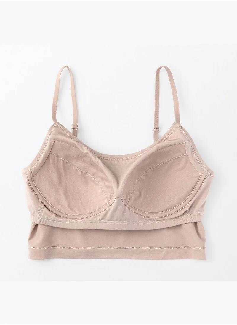 MUJI Lyocell Half Bra Camisole