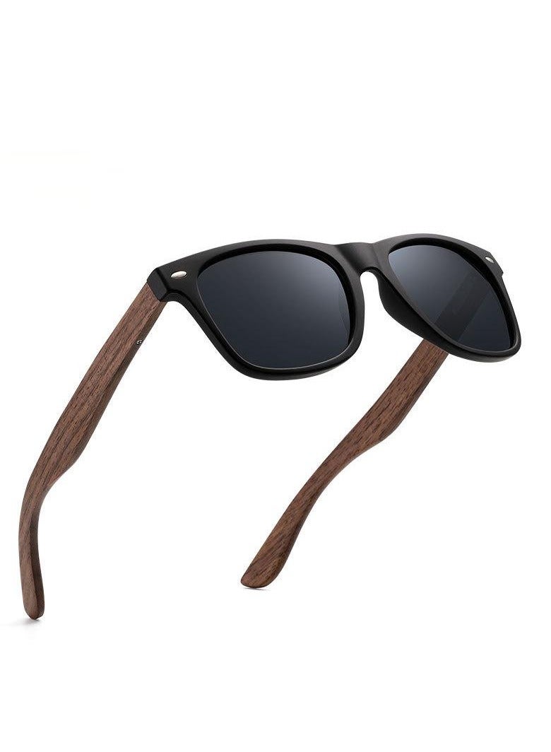 Veil Sunglasses for Men Women Polarized with Handmade Natural Wood Frames UV400 Protection - Image 2
