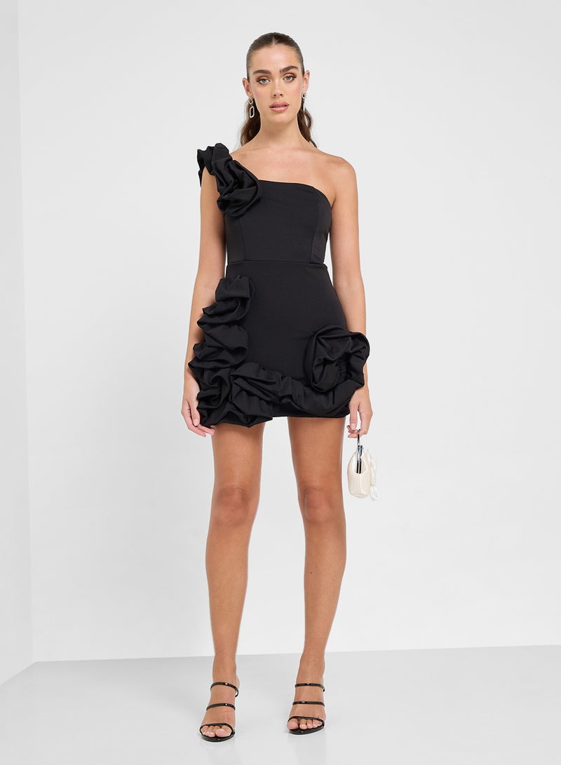 Ginger Ruffled One-Shoulder Dress  - Image 4