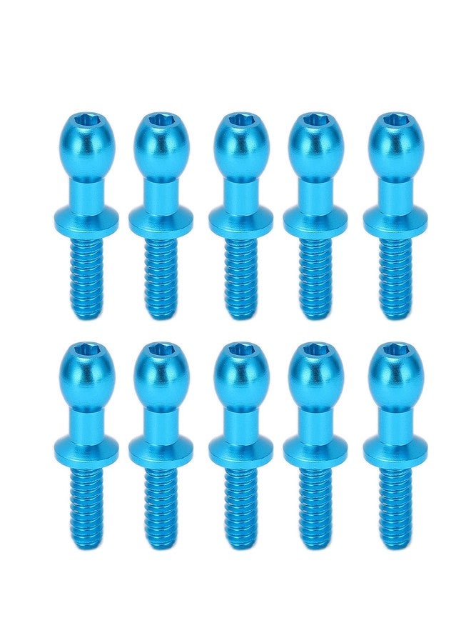 Dilwe ديلوي 10 قطع وصلة كروية من سبائك الألمنيوم قضيب رابط برغي كروي ممتص للصدمات متوافق مع سيارة RC TT01 TT02 (أزرق) - Image 1
