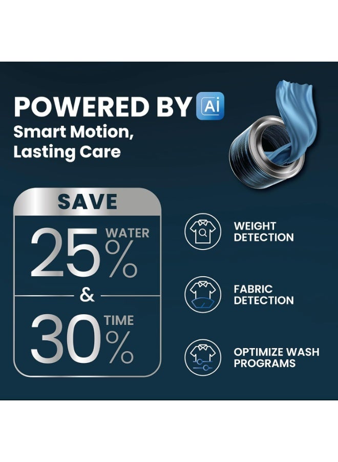 IFB غسالة ملابس IFB ذات التحميل الأمامي سعة 10 كجم، 1400 دورة في الدقيقة، تعمل بتقنية الذكاء الاصطناعي، مزودة بخاصية الغسيل بالبخار، ومحرك عاكس - طراز Executive Plus VXN 1014KH - رمادي وأبيض - Image 2