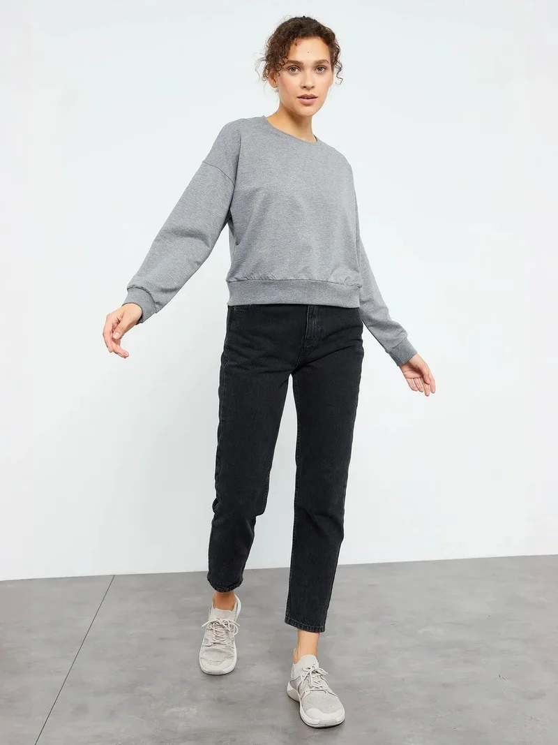 تومي لايف TOMMY Women's Relaxed Crew Neck Sweatshirt