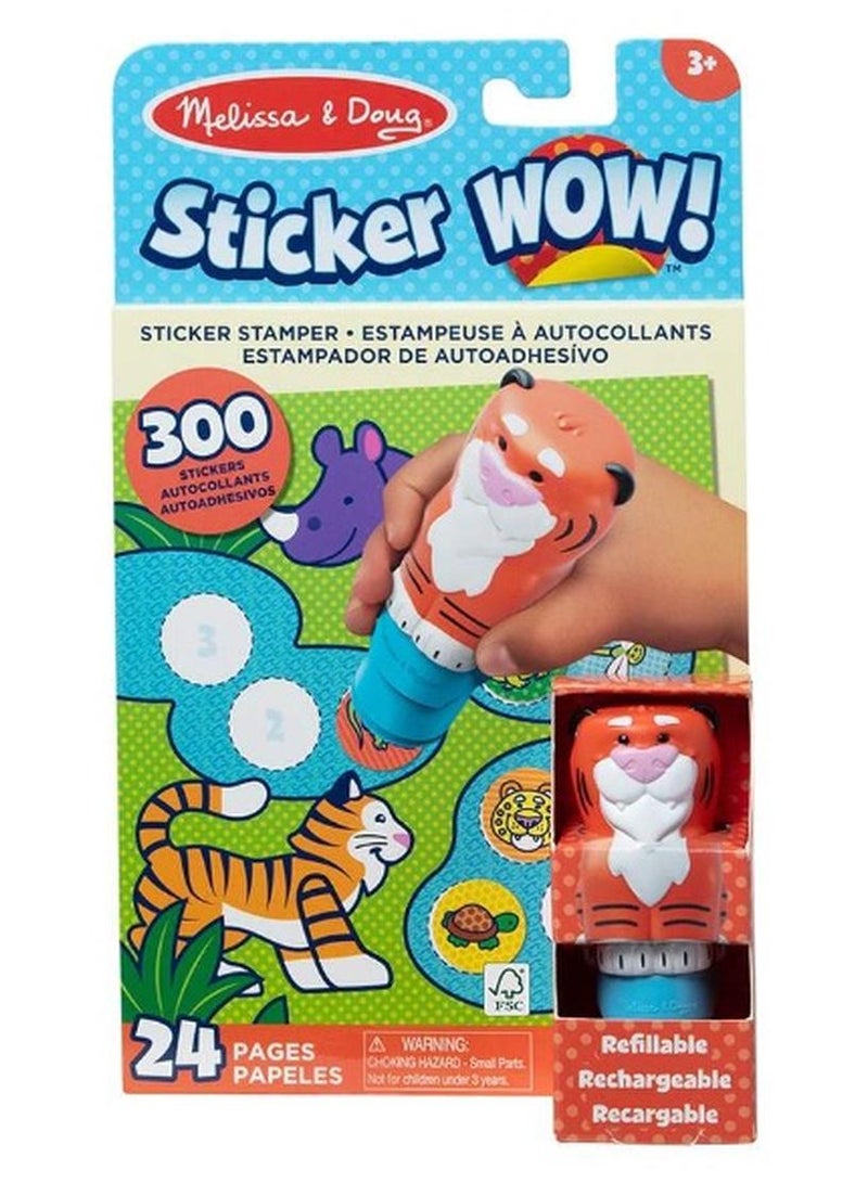 Melissa & Doug Wow Tiger Activity Pad & Sticker Stamper - Image 1