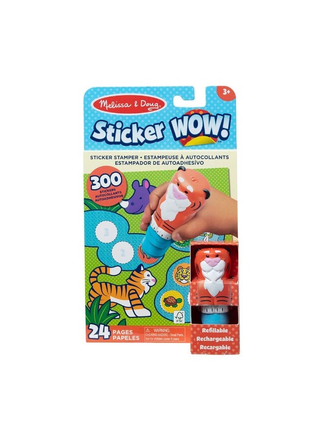 Melissa & Doug Wow Tiger Activity Pad & Sticker Stamper - Image 1