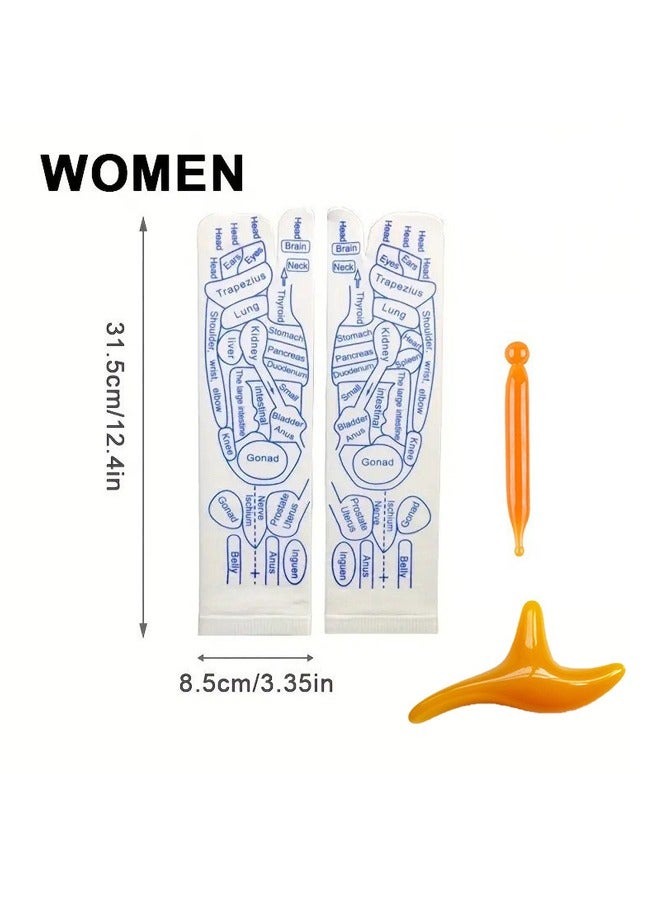 الجوارب النسائية للتدليك بالوخز بالإبر الصينية للنساء جوارب الوخز بالإبر الصينية جوارب مخطط الجوارب الإنجليزية جوارب مخطط نقاط الوخز بالإبر الصينية للقدم - Image 2