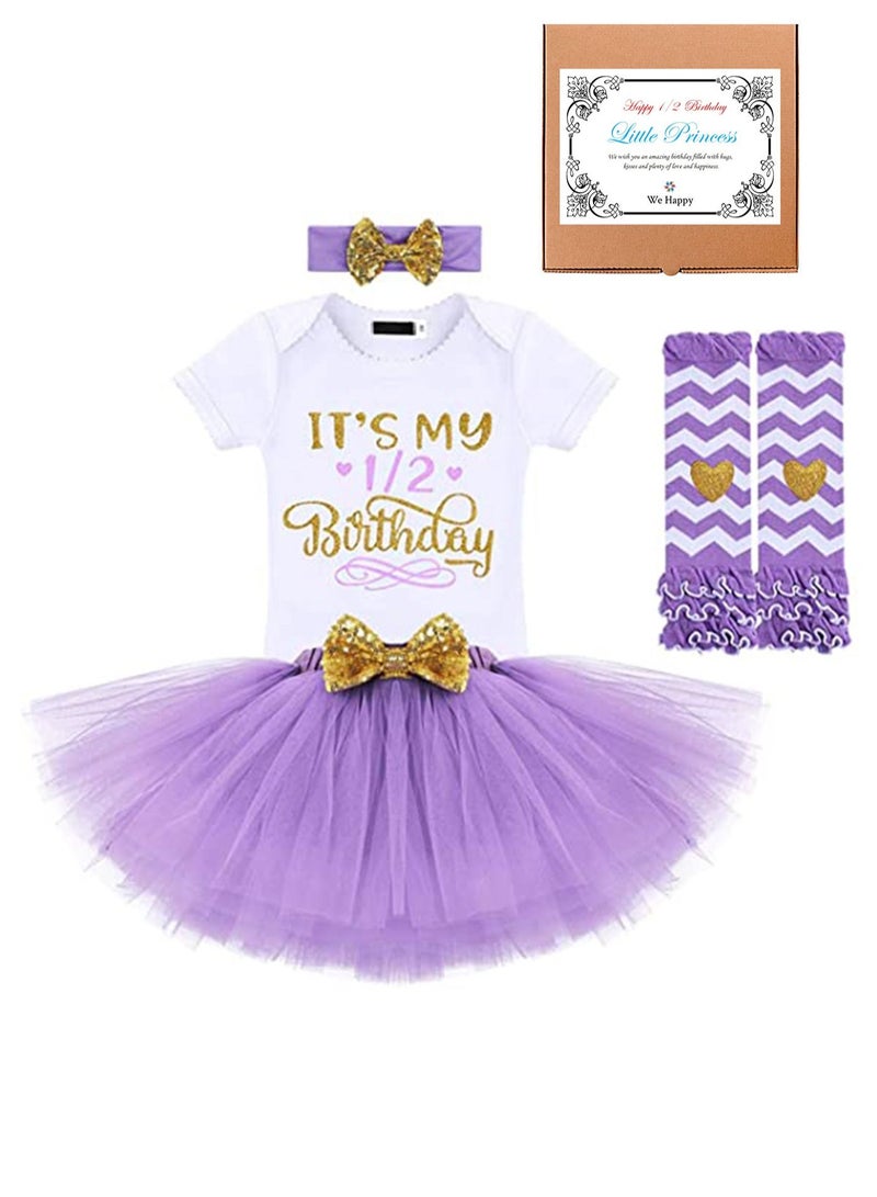 We Happy Half Year Birthday Party Fancy Dress Photography Costume Prop 4 Pcs Set - Image 1