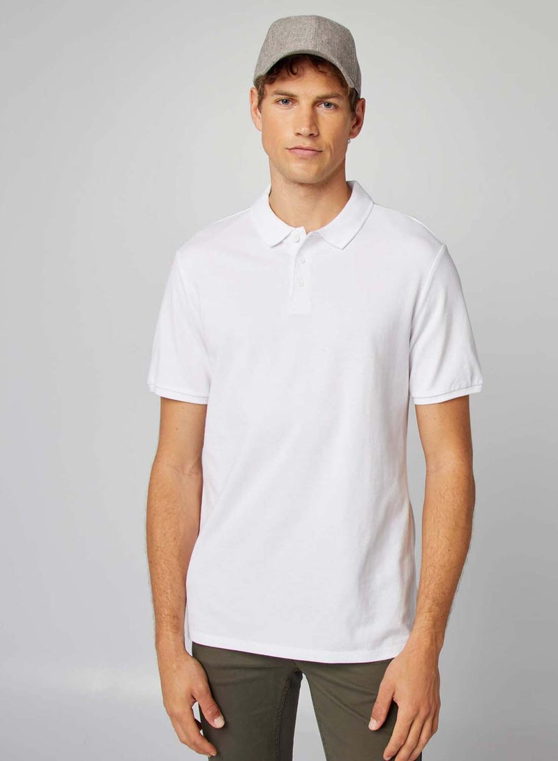 Kiabi cotton-pique-polo-shirt-white-7 - Image 3