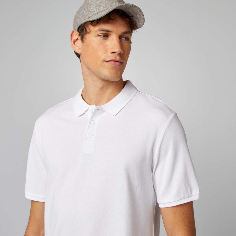Kiabi cotton-pique-polo-shirt-white-7 - Image 1