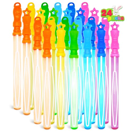 JOYIN 24 Pack 1425 Bubble Wands Assortment 6 Colors Giant Bubble Wands Party Favors Kids Summer Toys Outdoor Play Toys Games Christmas Birthday Party - Image 5