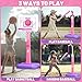 ShyLizard 3 in 1 Kids Basketball Hoop and T Ball Set Adjustable Height Toddler Basketball Hoop Hanging Tee Baseball Indoor Outdoor Sports Toys Gifts for Toddlers Boys Girls Ages 3 4 5 YearPink - Image 4