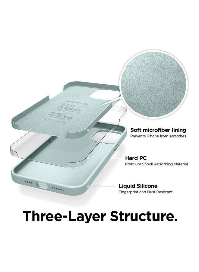 غطاء مقاوم للصدمات من 3 طبقات لهاتف آيفون 12/12 برو أخضر نعناعي - Image 3