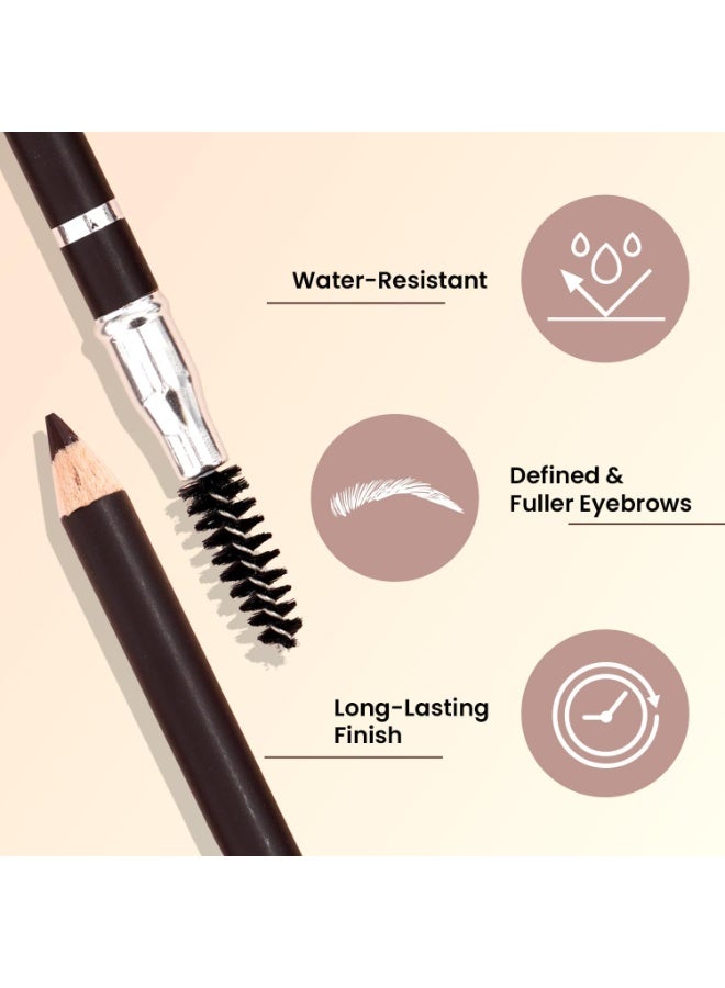 Swiss Beauty Eyebrow Definer Pencil With Spoolie | Smudge Proof, Waterproof And Pigmented Eyebrow Pencil |Shade - Black, 1.5Gm - Image 3