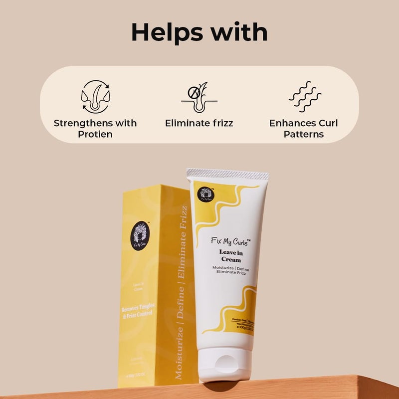 Fix My Curls كريم فFix My Curls للترطيب معزّز بزيت الجوجوبا وزيت بذور الحبة السوداء للشعر المجعد والمتموج خالي من القسوة نباتي للتحكم في التجاعيد والترطيب - Image 5