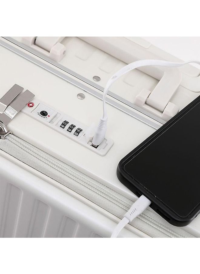 إن كي أكس مجموعة من حقيبتين ممتازتين بإطار من الألومنيوم ABS وPC مع منفذ شحن USB مقاس 28 بوصة و20 بوصة  - Image 4